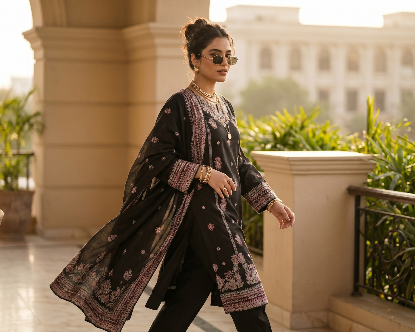 Premium Embroidered 3 Piece Cotton Suit for Women – Luxury Stitched Collection Pakistan