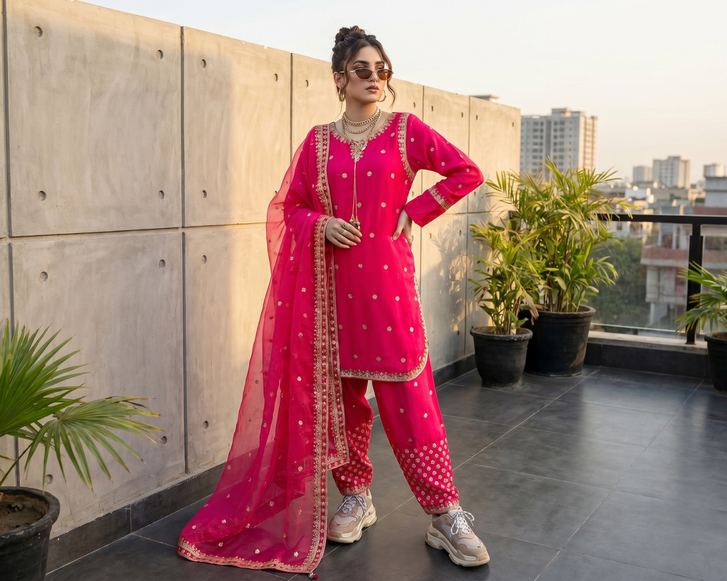 Luxury Raw Silk Embroidered 3-Piece Festive Collection