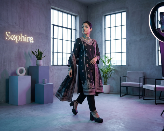 Premium Embroidered 3 Piece Cotton Suit for Women – Luxury Stitched Collection Pakistan
