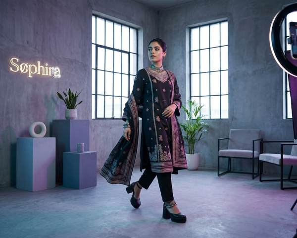 Premium Embroidered 3 Piece Cotton Suit for Women – Luxury Stitched Collection Pakistan