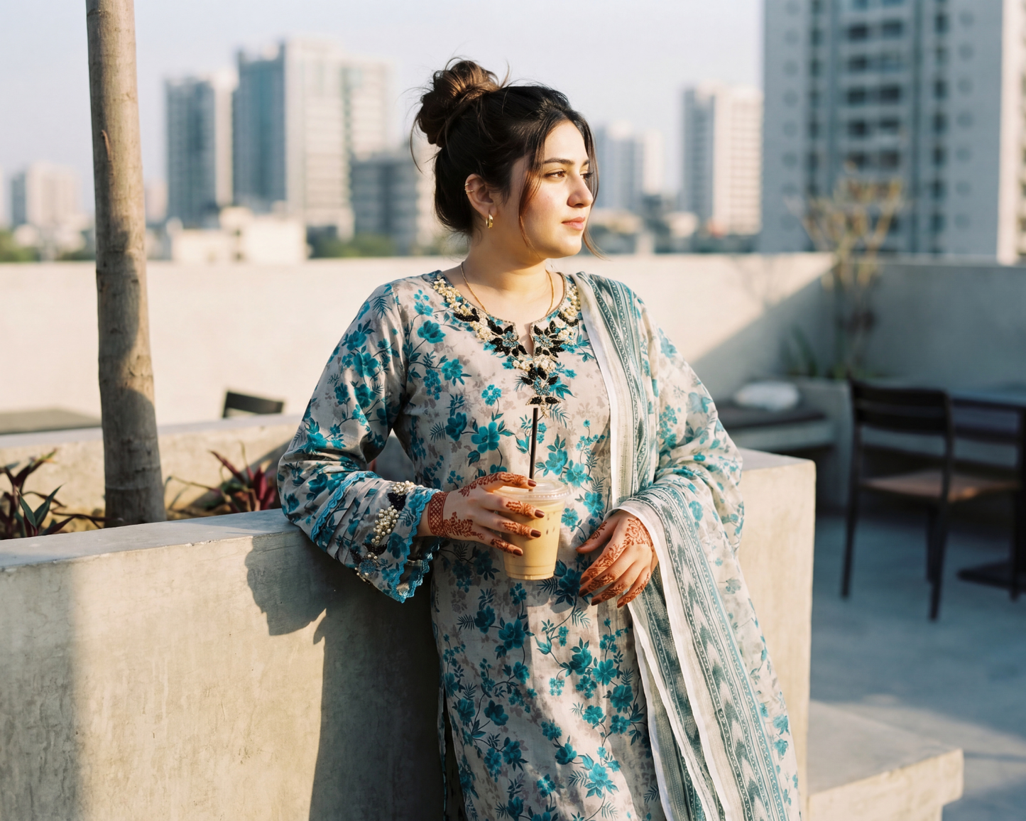 Ivory Serenade Premium Lawn 3-Piece Suit – Embroidered Neckline & Schiffli Cutwork Set