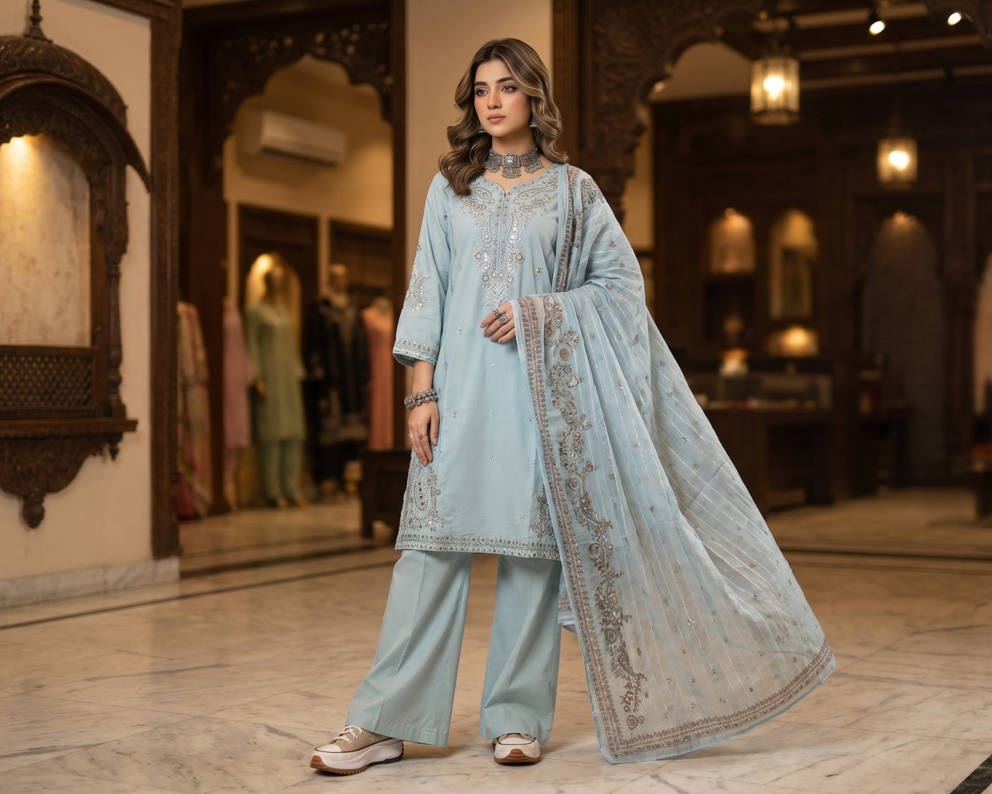 Premium Paisley Embroidered Cotton 3-Piece Suit Collection