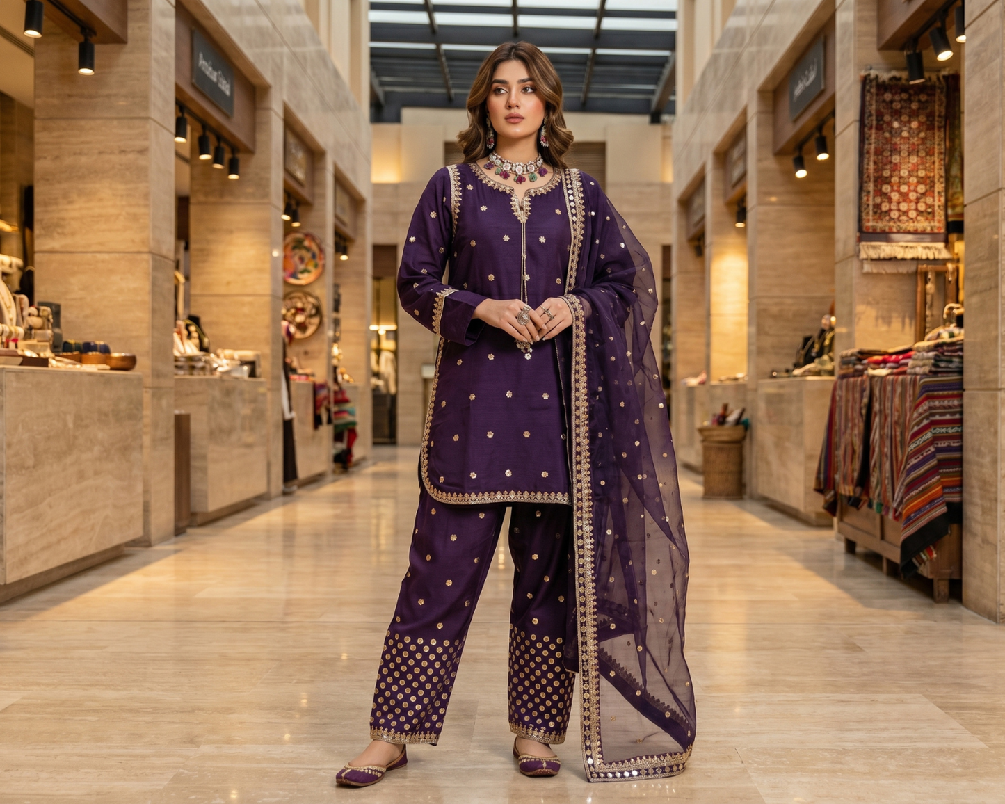 Luxury Raw Silk Embroidered 3-Piece Festive Collection